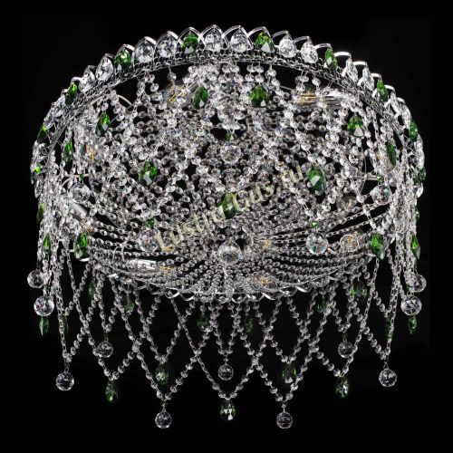 Люстра Паутинка зеленая в Ижевске Гусь Хрустальный