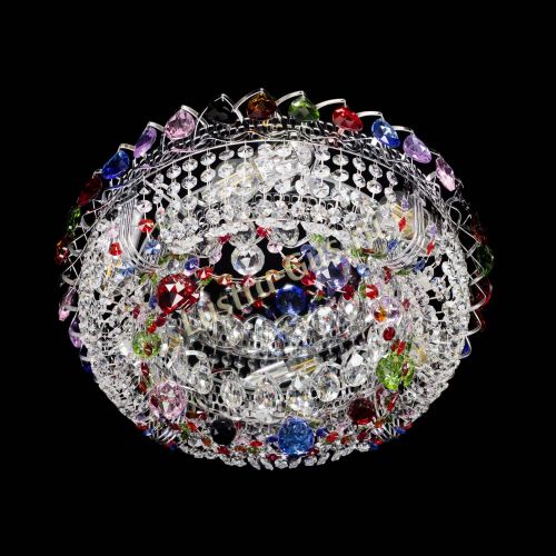 Люстра Снежинка разноцветная в Ижевске Гусь Хрустальный