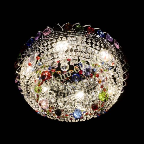 Люстра Снежинка разноцветная в Ижевске Гусь Хрустальный