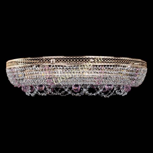 Люстра Снежинка Венеция №10 розовая в Ижевске Гусь Хрустальный