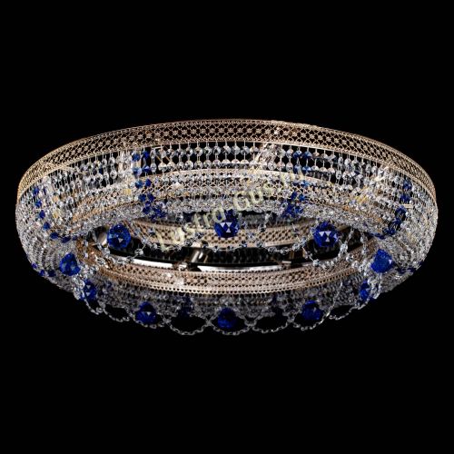 Люстра Снежинка Венеция №10 синяя в Ижевске Гусь Хрустальный