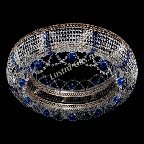 Люстра Снежинка Венеция №10 синяя в Ижевске Гусь Хрустальный