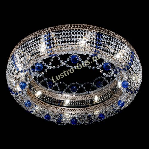 Люстра Снежинка Венеция №10 синяя в Ижевске Гусь Хрустальный