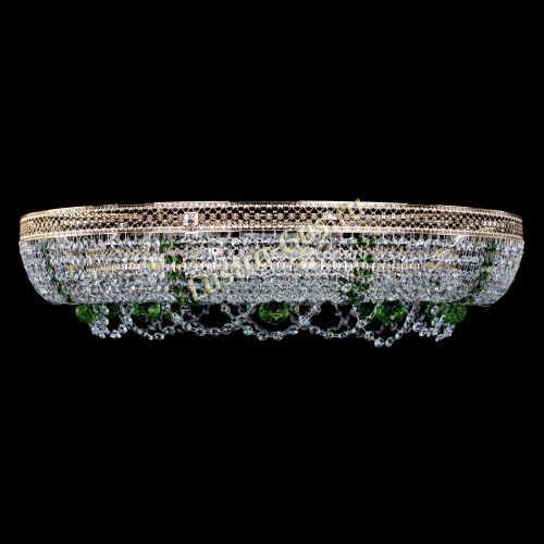 Люстра Снежинка Венеция №10 зеленая в Ижевске Гусь Хрустальный