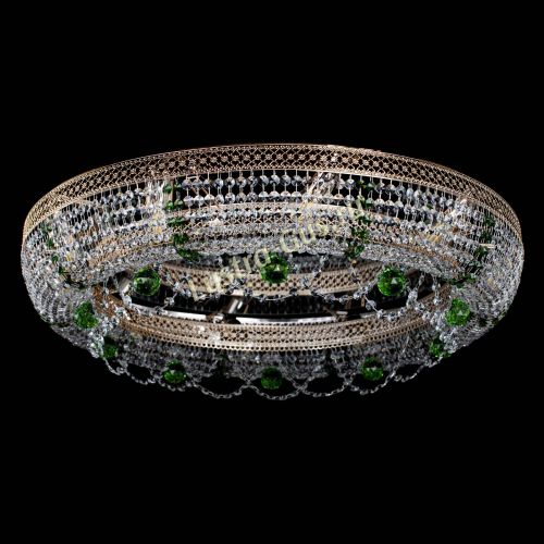 Люстра Снежинка Венеция №10 зеленая в Ижевске Гусь Хрустальный
