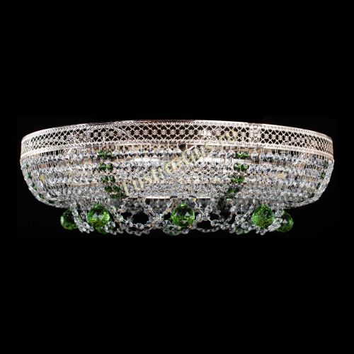 Люстра Снежинка Венеция №8 зеленая в Ижевске Гусь Хрустальный