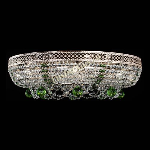 Люстра Снежинка Венеция №8 зеленая в Ижевске Гусь Хрустальный