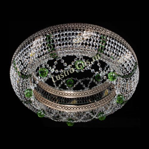 Люстра Снежинка Венеция №8 зеленая в Ижевске Гусь Хрустальный