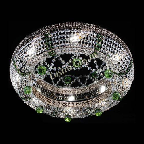 Люстра Снежинка Венеция №8 зеленая в Ижевске Гусь Хрустальный