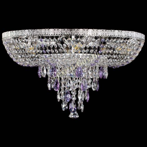 Люстра Токката Пирамида журавлик фиолетовая в Ижевске Гусь Хрустальный