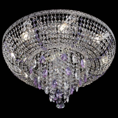 Люстра Токката Пирамида журавлик фиолетовая в Ижевске Гусь Хрустальный