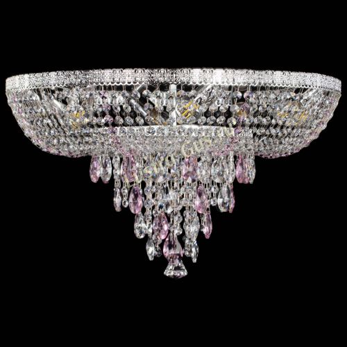 Люстра Токката Пирамида журавлик розовая в Ижевске Гусь Хрустальный