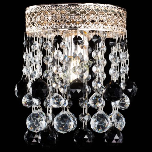 Люстра Венеция №1 шар черная в Ижевске Гусь Хрустальный