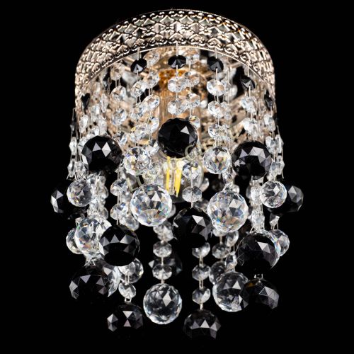 Люстра Венеция №1 шар черная в Ижевске Гусь Хрустальный