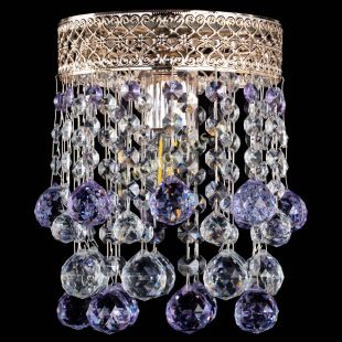  Люстра Венеция №1 шар фиолетовая