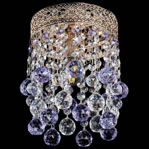 Люстра Венеция №1 шар фиолетовая в Ижевске Гусь Хрустальный