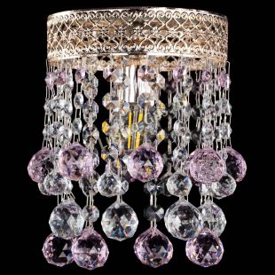  Люстра Венеция №1 шар розовая