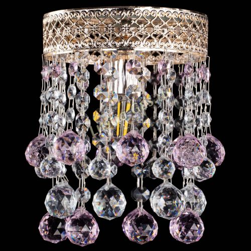 Люстра Венеция №1 шар розовая в Ижевске Гусь Хрустальный