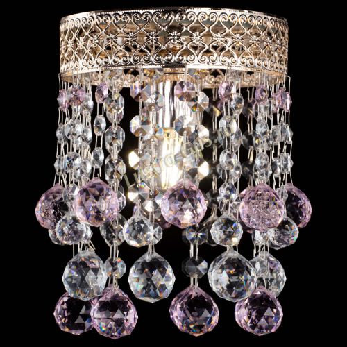 Люстра Венеция №1 шар розовая в Ижевске Гусь Хрустальный