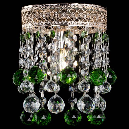 Люстра Венеция №1 шар зеленая в Ижевске Гусь Хрустальный