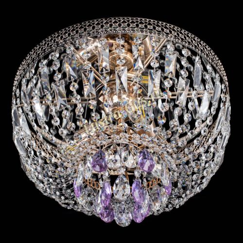 Люстра Венеция Астра №3 фиолетовая в Ижевске Гусь Хрустальный
