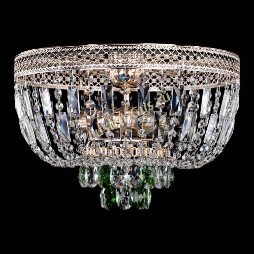 Люстра Венеция Астра №3 зеленая в Ижевске Гусь Хрустальный