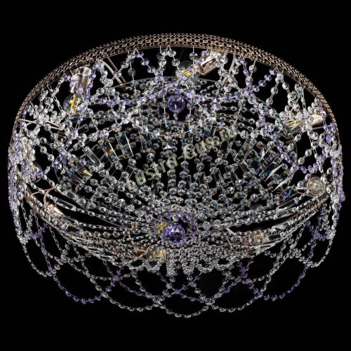 Люстра Венеция Ажур фиолетовая в Ижевске Гусь Хрустальный