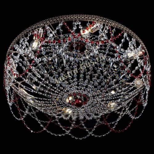 Люстра Венеция Ажур красная в Ижевске Гусь Хрустальный