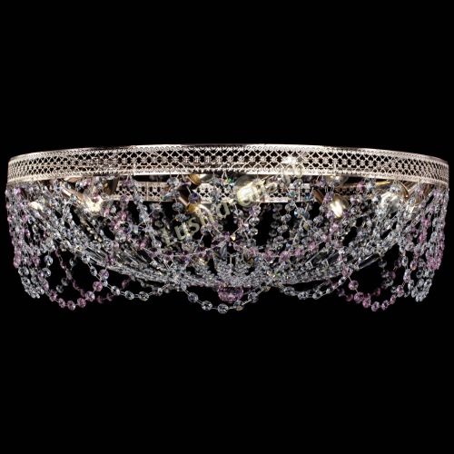 Люстра Венеция Ажур розовая в Ижевске Гусь Хрустальный