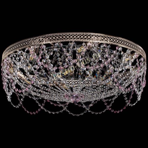 Люстра Венеция Ажур розовая в Ижевске Гусь Хрустальный