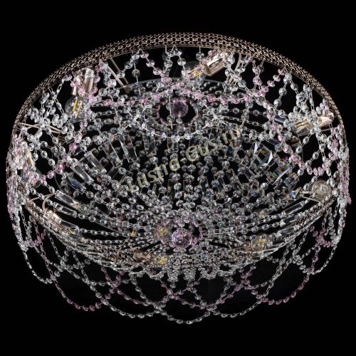 Люстра Венеция Ажур розовая в Ижевске Гусь Хрустальный