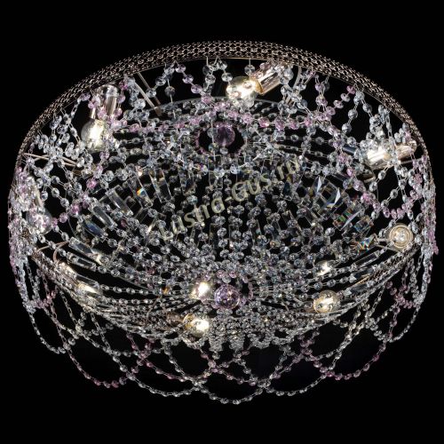 Люстра Венеция Ажур розовая в Ижевске Гусь Хрустальный