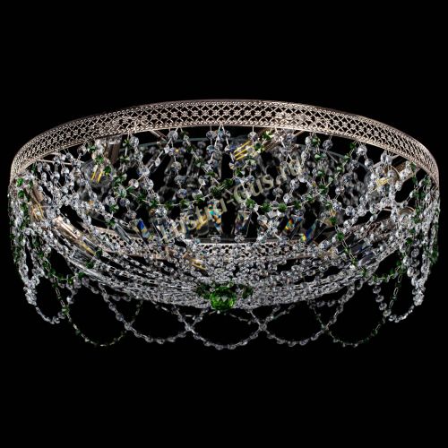 Люстра Венеция Ажур зеленая в Ижевске Гусь Хрустальный