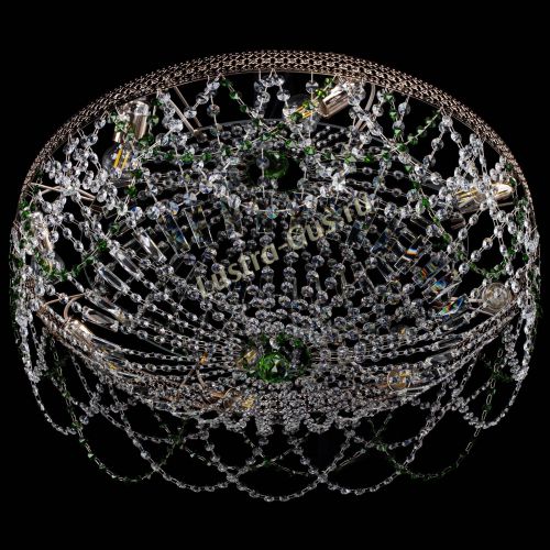 Люстра Венеция Ажур зеленая в Ижевске Гусь Хрустальный