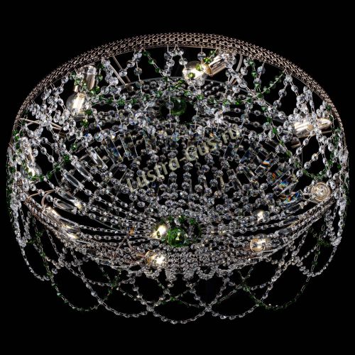 Люстра Венеция Ажур зеленая в Ижевске Гусь Хрустальный