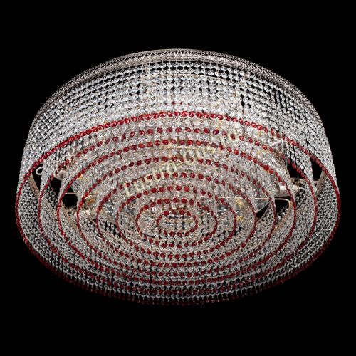 Люстра Венеция Капель №10 оптикон красная в Ижевске Гусь Хрустальный