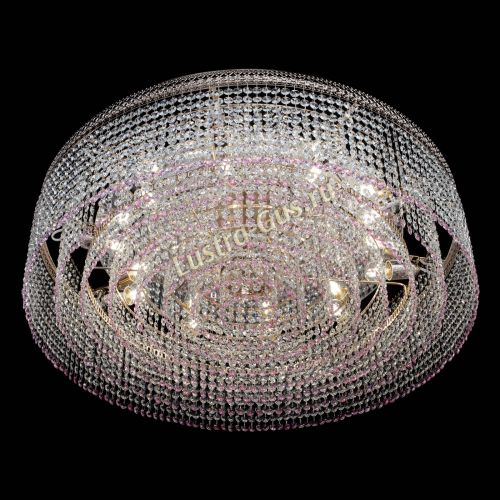 Люстра Венеция Капель №10 оптикон розовая в Ижевске Гусь Хрустальный