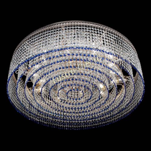 Люстра Венеция Капель №10 оптикон синяя в Ижевске Гусь Хрустальный