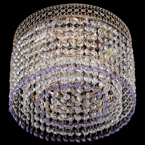 Люстра Венеция Капель №2 фиолетовая в Ижевске Гусь Хрустальный