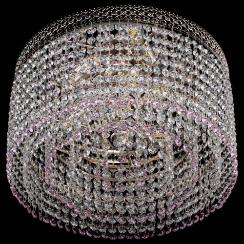 Люстра Венеция Капель №3 розовая в Ижевске Гусь Хрустальный