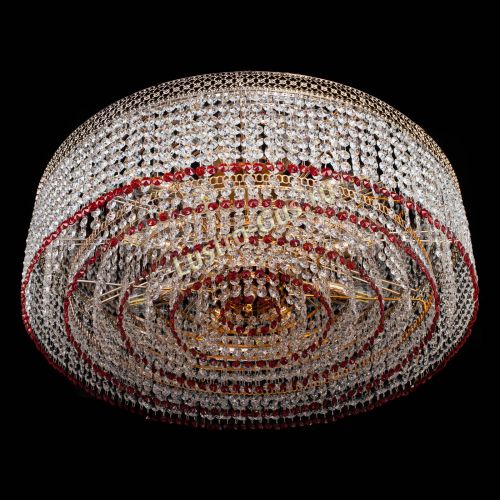 Люстра Венеция Капель №8 оптикон красная в Ижевске Гусь Хрустальный
