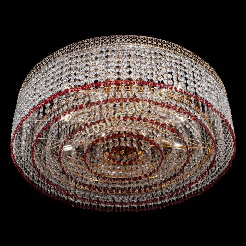 Люстра Венеция Капель №8 оптикон красная в Ижевске Гусь Хрустальный