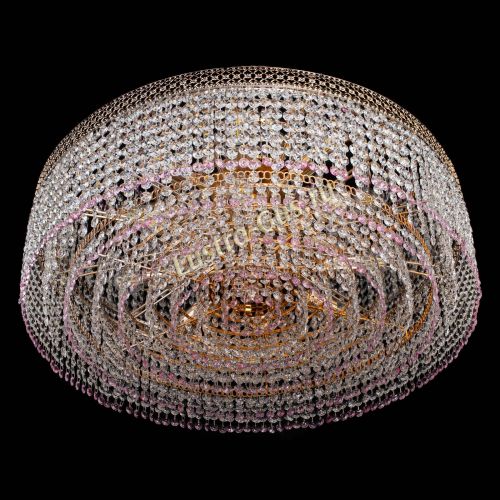 Люстра Венеция Капель №8 оптикон розовая в Ижевске Гусь Хрустальный