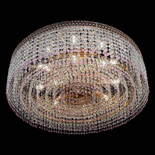 Люстра Венеция Капель №8 оптикон розовая в Ижевске Гусь Хрустальный