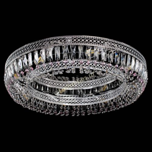 Люстра Венеция Кольцо №8 пластинка розовая в Ижевске Гусь Хрустальный