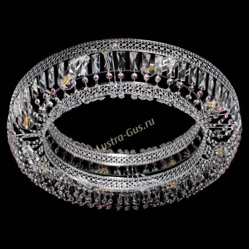 Люстра Венеция Кольцо №8 пластинка розовая в Ижевске Гусь Хрустальный