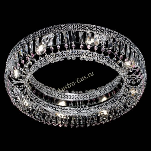 Люстра Венеция Кольцо №8 пластинка розовая в Ижевске Гусь Хрустальный