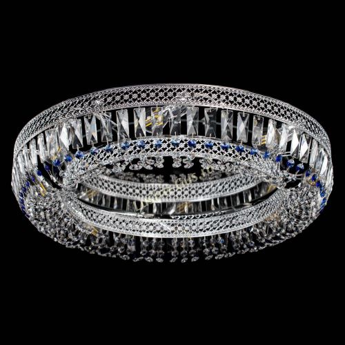 Люстра Венеция Кольцо №8 пластинка синяя в Ижевске Гусь Хрустальный