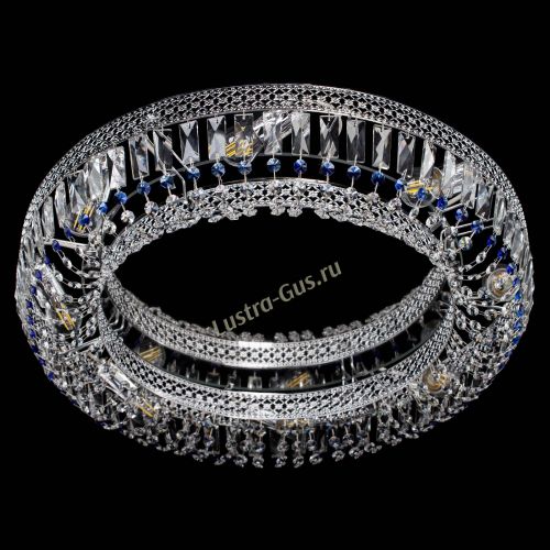 Люстра Венеция Кольцо №8 пластинка синяя в Ижевске Гусь Хрустальный