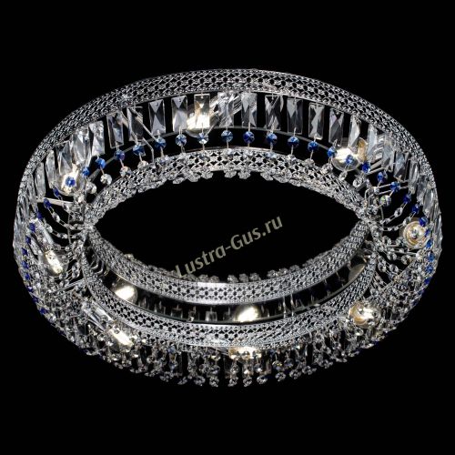 Люстра Венеция Кольцо №8 пластинка синяя в Ижевске Гусь Хрустальный